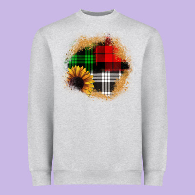 Sunflower Christmas Patch3 Heavyweight Sweatshirt Designed By Jahusdesignshop