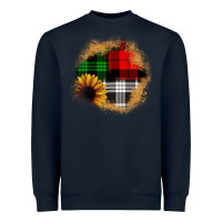 Navy sunflower christmas patch3 Heavyweight Sweatshirt - JahusDesignShop