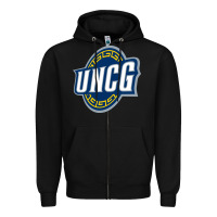 Black unc greensboro spartans Zipper Hoodie - linhVisuals