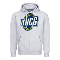 Heather Grey unc greensboro spartans Zipper Hoodie - linhVisuals
