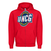 Red unc greensboro spartans Zipper Hoodie - linhVisuals