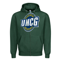Sports Green unc greensboro spartans Zipper Hoodie - linhVisuals