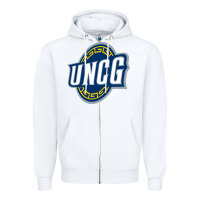 White unc greensboro spartans Zipper Hoodie - linhVisuals