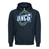 Navy unc greensboro spartans Zipper Hoodie - linhVisuals