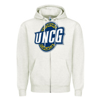 Oatmeal Heather unc greensboro spartans Zipper Hoodie - linhVisuals
