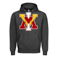 Charcoal Heather vmi keydets Zipper Hoodie - linhVisuals