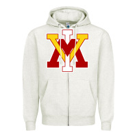 Oatmeal Heather vmi keydets Zipper Hoodie - linhVisuals