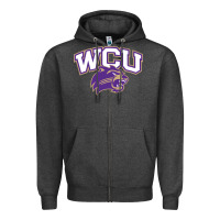 Charcoal Heather western carolina catamounts Zipper Hoodie - linhVisuals