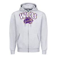 Heather Grey western carolina catamounts Zipper Hoodie - linhVisuals