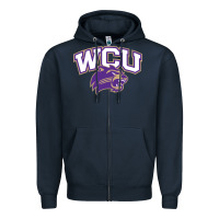 Navy western carolina catamounts Zipper Hoodie - linhVisuals