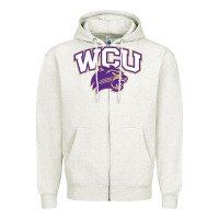 Oatmeal Heather western carolina catamounts Zipper Hoodie - linhVisuals