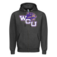 Charcoal Heather western carolina catamounts Zipper Hoodie - linhVisuals