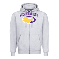 Heather Grey st. theodore guerin high school Zipper Hoodie - linhVisuals