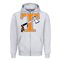 Heather Grey tecumseh junior senior high school Zipper Hoodie - linhVisuals