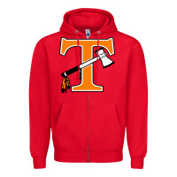Red tecumseh junior senior high school Zipper Hoodie - linhVisuals