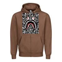 Chestnut Bape Shark Army Zipper Hoodie - linhVisuals