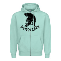 Seafoam democracy Zipper Hoodie - linhVisuals