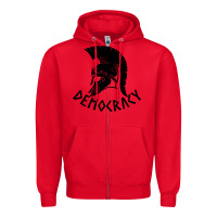 Red democracy Zipper Hoodie - linhVisuals