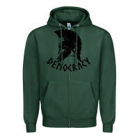 Sports Green democracy Zipper Hoodie - linhVisuals