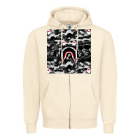 Sandshell Bape Shark Army Zipper Hoodie - linhVisuals