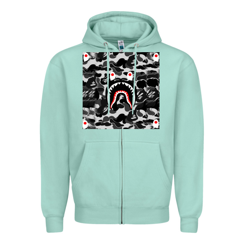 Bape Shark Army Zipper Hoodie by linhVisuals | Teevron