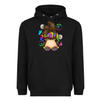 Black messy bun tie dye Heavyweight Hoodie - RanaPortraitStore