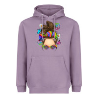 Lavender messy bun tie dye Heavyweight Hoodie - RanaPortraitStore