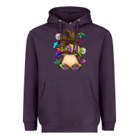 Plum messy bun tie dye Heavyweight Hoodie - RanaPortraitStore