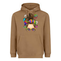 Toasted Coconut messy bun tie dye Heavyweight Hoodie - RanaPortraitStore