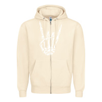 Sandshell rock on skeleton hand Zipper Hoodie - linhVisuals
