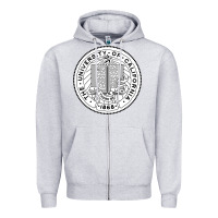 Heather Grey university of california Zipper Hoodie - linhVisuals