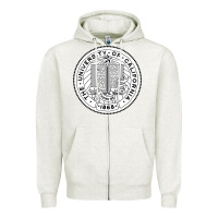 Oatmeal Heather university of california Zipper Hoodie - linhVisuals