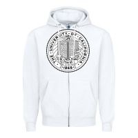 White university of california Zipper Hoodie - linhVisuals