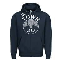 Navy the town Zipper Hoodie - linhVisuals