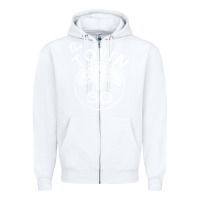 White the town Zipper Hoodie - linhVisuals