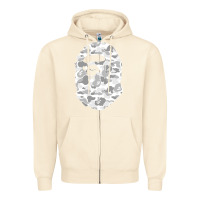 Sandshell Gorilla Head Shot Zipper Hoodie - linhVisuals