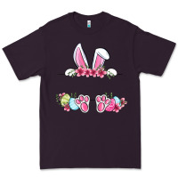 Plum Easter bunny name frame Premium Tee - OliviaCreatesArt