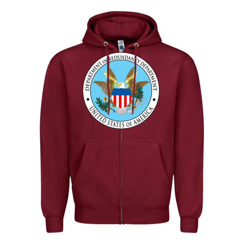 Department Of Redundancy Department Zipper Hoodie by linhVisuals | Teevron