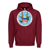 Burgundy department of redundancy department Zipper Hoodie - linhVisuals