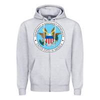 Heather Grey department of redundancy department Zipper Hoodie - linhVisuals