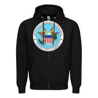 Black department of redundancy department Zipper Hoodie - linhVisuals