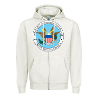 Oatmeal Heather department of redundancy department Zipper Hoodie - linhVisuals