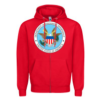 Red department of redundancy department Zipper Hoodie - linhVisuals