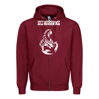 Burgundy scorpion Zipper Hoodie - linhVisuals