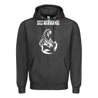 Charcoal Heather scorpion Zipper Hoodie - linhVisuals