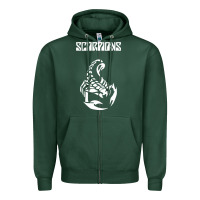 Sports Green scorpion Zipper Hoodie - linhVisuals