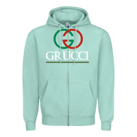 Seafoam grucci Zipper Hoodie - linhVisuals