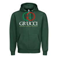 Sports Green grucci Zipper Hoodie - linhVisuals