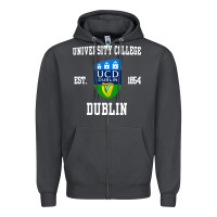 Smoke university college dublin Zipper Hoodie - linhVisuals