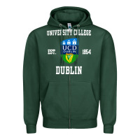 Sports Green university college dublin Zipper Hoodie - linhVisuals